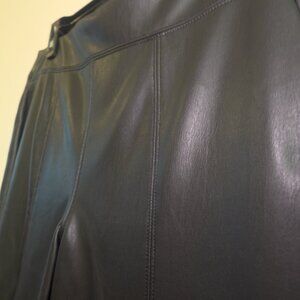 Cavalini Women Black Faux Leather Pants/Leggings